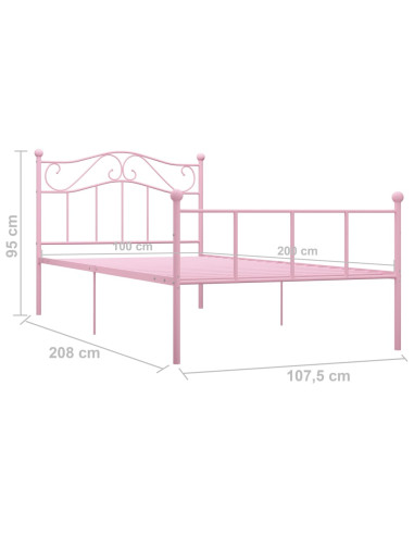 Giroletto Rosa in Metallo 100x200 cm
