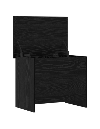 Cassa di stoccaggio Rovere Nero 60 x 40 x 50 cm