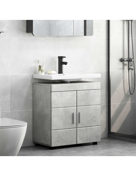 Set di Armadi da Bagno TULUM Grigio cemento 60 x 34 x 63 cm