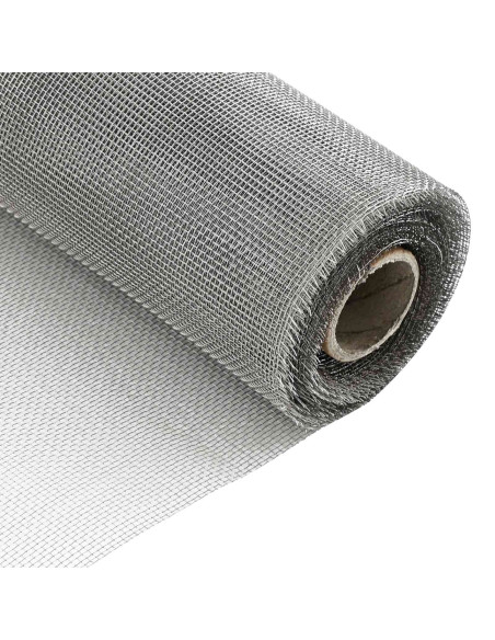 Rete per schermatura 120 x 2000 cm 18 Mesh Argento
