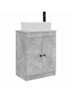 Mobile da bagno con lavabo Grigio Cemento 54 x 35 x 83 cm