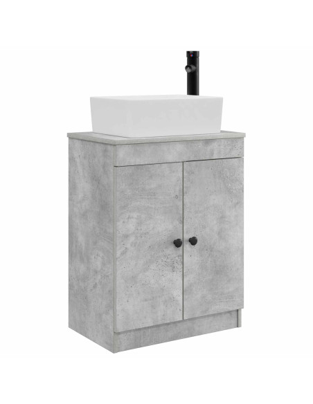 Mobile da bagno con lavabo Grigio Cemento 54 x 35 x 83 cm