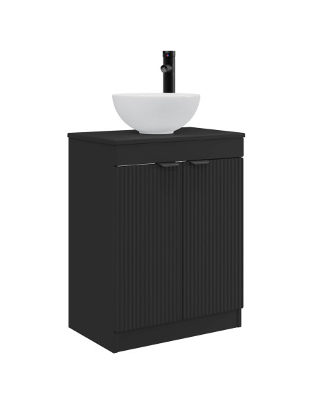 Mobile da bagno con lavabo Nero 54 x 35 x 83 cm