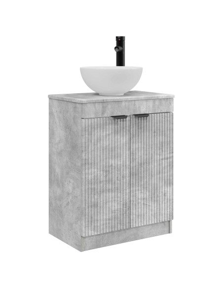 Mobile da bagno con lavabo Grigio Cemento 54 x 35 x 83 cm