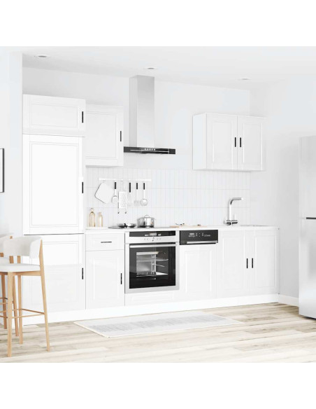 Set Mobili da Cucina 7 pz Porto Bianchi Lucido in Truciolato