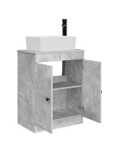 Mobile da bagno con lavabo Grigio Cemento 54 x 35 x 83 cm