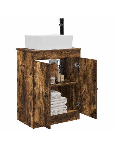 Mobile da bagno con lavabo Rovere Fumo 54 x 35 x 83 cm