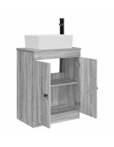 Mobile da bagno con lavabo Sonoma grigio 54 x 35 x 83 cm