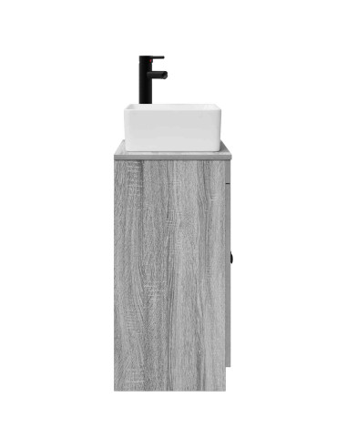 Mobile da bagno con lavabo Sonoma grigio 54 x 35 x 83 cm