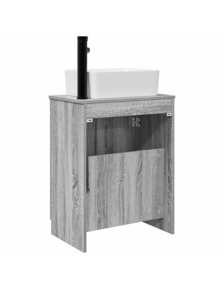 Mobile da bagno con lavabo Sonoma grigio 54 x 35 x 83 cm