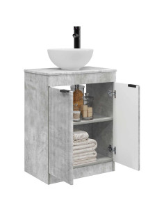 Mobile da bagno con lavabo Grigio Cemento 54 x 35 x 83 cm 2