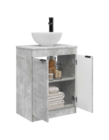 Mobile da bagno con lavabo Grigio Cemento 54 x 35 x 83 cm
