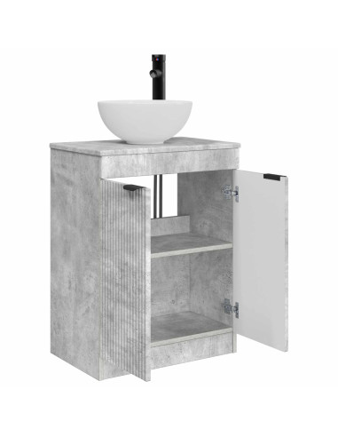 Mobile da bagno con lavabo Grigio Cemento 54 x 35 x 83 cm