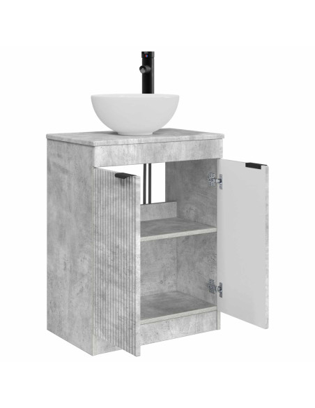 Mobile da bagno con lavabo Grigio Cemento 54 x 35 x 83 cm