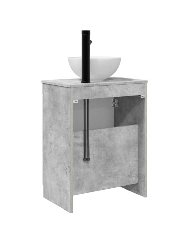 Mobile da bagno con lavabo Grigio Cemento 54 x 35 x 83 cm