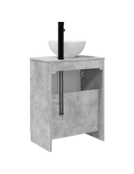 Mobile da bagno con lavabo Grigio Cemento 54 x 35 x 83 cm