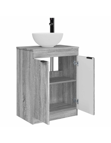 Mobile da bagno con lavabo Sonoma grigio 54 x 35 x 83 cm