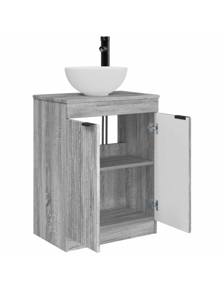 Mobile da bagno con lavabo Sonoma grigio 54 x 35 x 83 cm