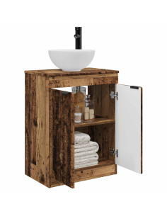 Mobile da bagno con lavabo Legno antico 54 x 35 x 83 cm 2