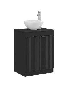 Mobile da Bagno Nero 54 x 41 x 70 cm Legno ingegnerizzato 2