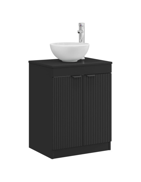 Mobile da Bagno Nero 54 x 41 x 70 cm Legno ingegnerizzato
