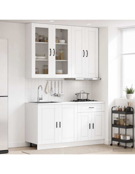 Unità Cucina PORTO 4 pcs Bianco Legno ingegnerizzato
