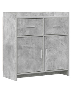 Credenza Grigio Cemento 75 x 36 x 80 cm Legno ingegnerizzato