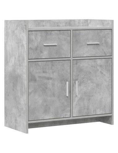Credenza Grigio Cemento 75 x 36 x 80 cm Legno ingegnerizzato