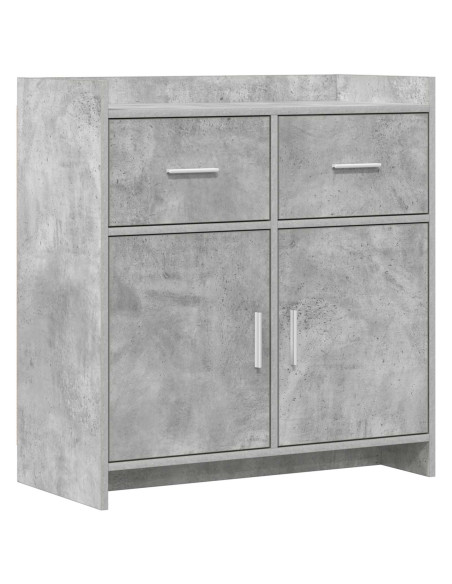 Credenza Grigio Cemento 75 x 36 x 80 cm Legno ingegnerizzato