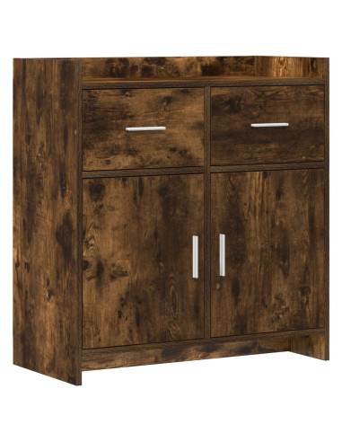Credenza Rovere Fumo 75 x 36 x 80 cm Legno ingegnerizzato