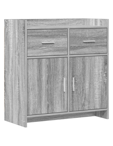 Credenza Sonoma grigio 75 x 36 x 80 cm Legno ingegnerizzato