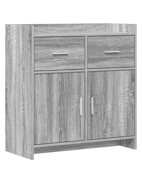 Credenza Sonoma grigio 75 x 36 x 80 cm Legno ingegnerizzato