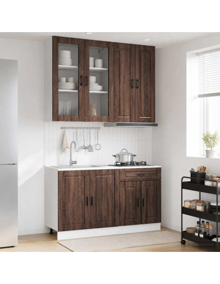 Unità Cucina PORTO 4 pcs Rovere Marrone Legno ingegnerizzato