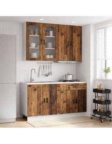 Unità Cucina PORTO 4 pcs Legno antico Legno ingegnerizzato