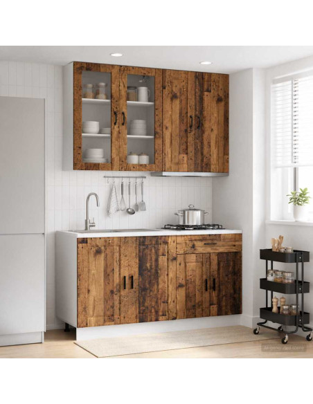 Unità Cucina PORTO 4 pcs Legno antico Legno ingegnerizzato