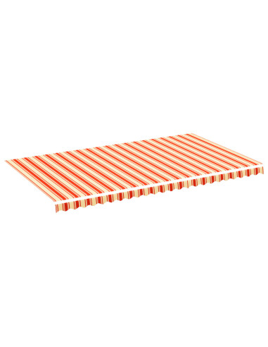 Tessuto di Ricambio per Tenda da Sole Giallo e Arancio 6x3,5 m