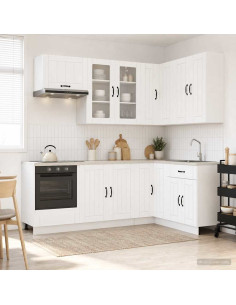 Unità Cucina LUCCA 8 pcs Bianco Legno ingegnerizzato
