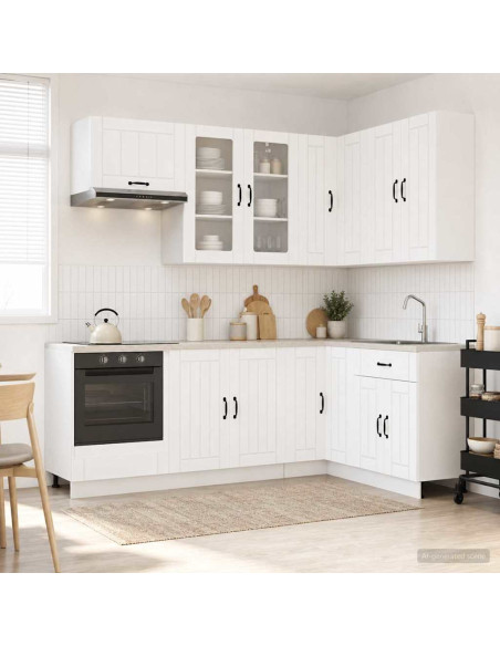 Unità Cucina LUCCA 8 pcs Bianco Legno ingegnerizzato