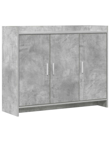 Credenza Grigio Cemento 98,5 x 33 x 80 cm Legno ingegnerizzato