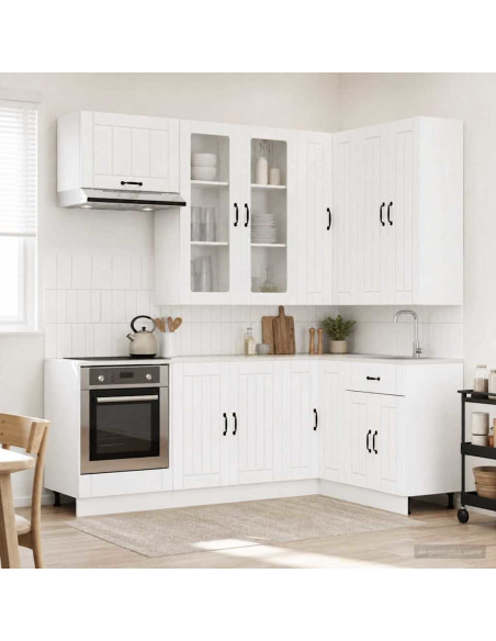 Unità Cucina LUCCA 8 pcs Bianco Legno ingegnerizzato