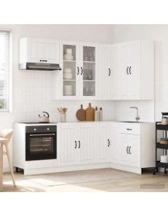 Unità Cucina LUCCA 8 pcs Bianco Lucido Legno ingegnerizzato