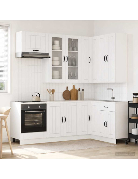 Unità Cucina LUCCA 8 pcs Bianco Lucido Legno ingegnerizzato