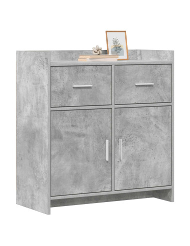 Credenza Grigio Cemento 75 x 36 x 80 cm Legno ingegnerizzato