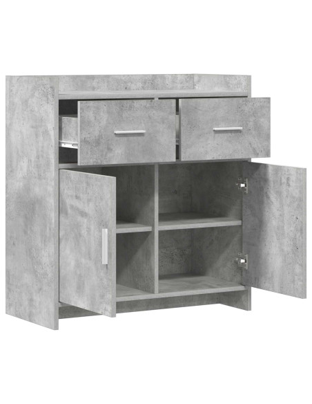 Credenza Grigio Cemento 75 x 36 x 80 cm Legno ingegnerizzato
