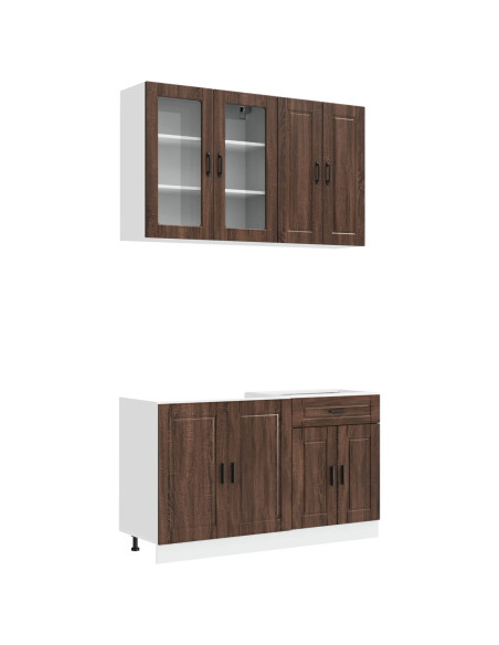 Unità Cucina PORTO 4 pcs Rovere Marrone Legno ingegnerizzato