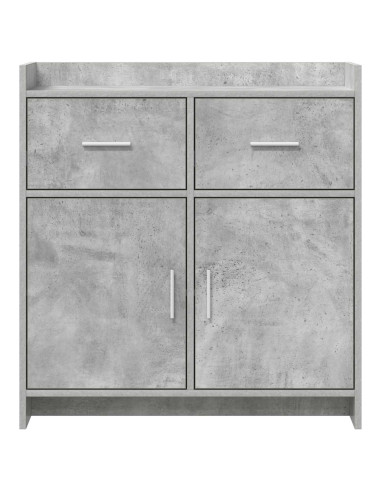 Credenza Grigio Cemento 75 x 36 x 80 cm Legno ingegnerizzato