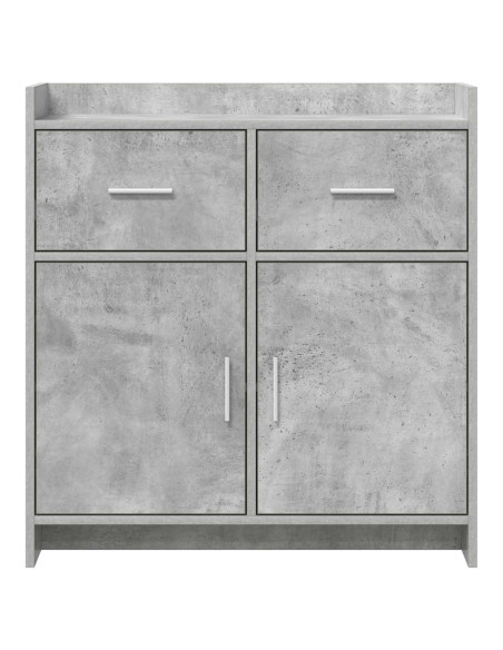 Credenza Grigio Cemento 75 x 36 x 80 cm Legno ingegnerizzato