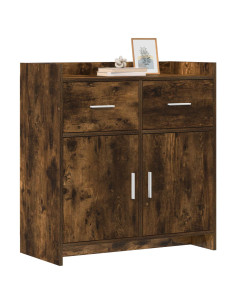 Credenza Rovere Fumo 75 x 36 x 80 cm Legno ingegnerizzato 2
