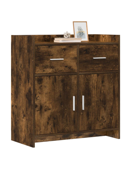 Credenza Rovere Fumo 75 x 36 x 80 cm Legno ingegnerizzato