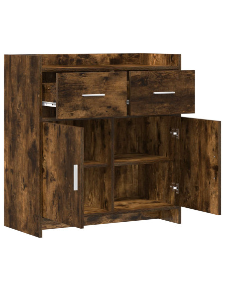 Credenza Rovere Fumo 75 x 36 x 80 cm Legno ingegnerizzato
